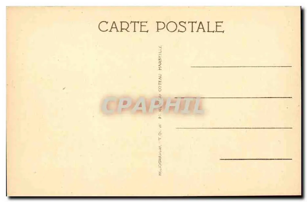 Toulon — Paleis van Justitie — Heliochrome Coteau, Marseille - Achterkant