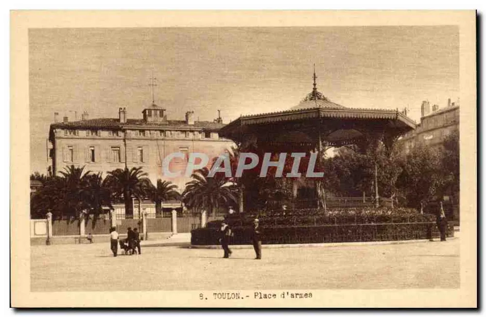 S. TOULON - Praça de armas — editor Helio Gravure, rua do Coteau, Marselha - Frente