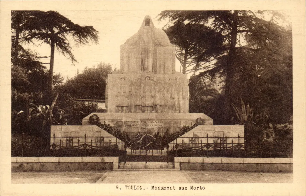 Toulon - Monument aos Mortos — editor Héliogravure T. Oliva, Marselha - Frente