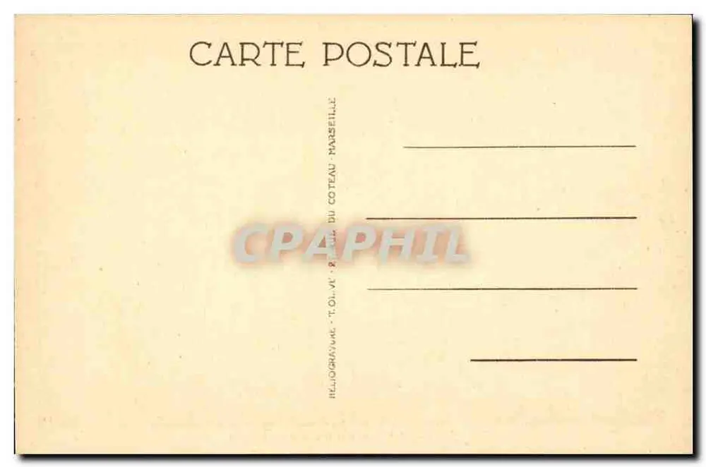 Toulon — Vista geral da Baía — Héliogravure du Coteau, Marselha - Verso
