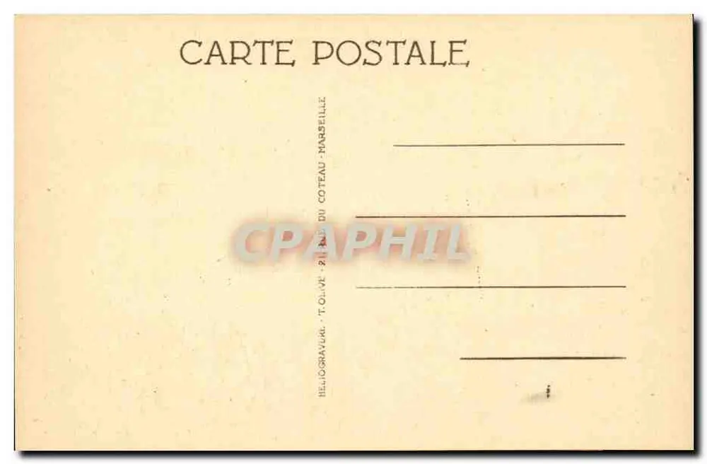 Toulon — Ein Eckchen des Hafens — Héliogravure T. Olive, Marseille - Rückseite