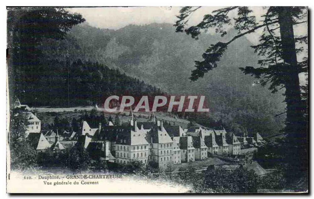 Dauphiné - Grande-Chartreuse - Vista geral do Mosteiro - Frente