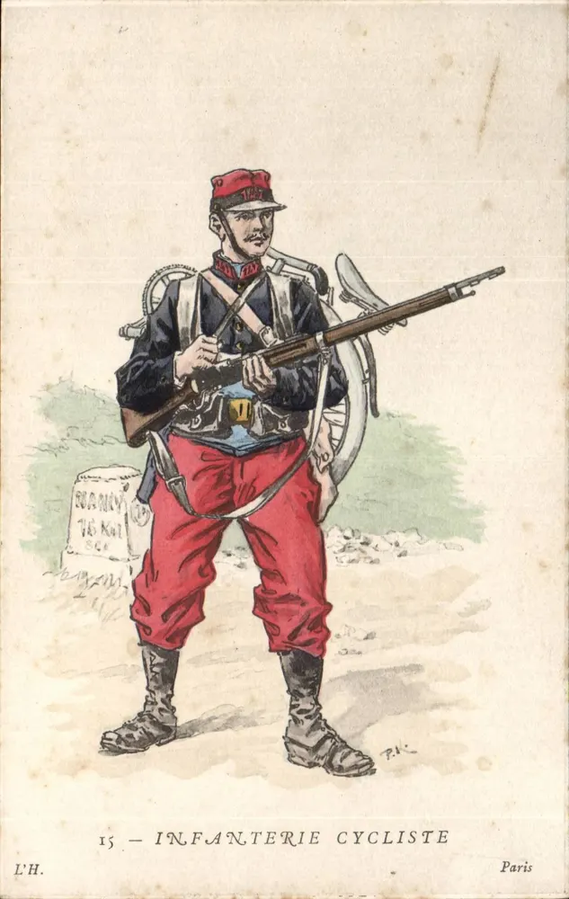 Kavallerie-Infanterie — Soldat in Felduniform — L.H. Paris, Nr. 15 - Vorderseite
