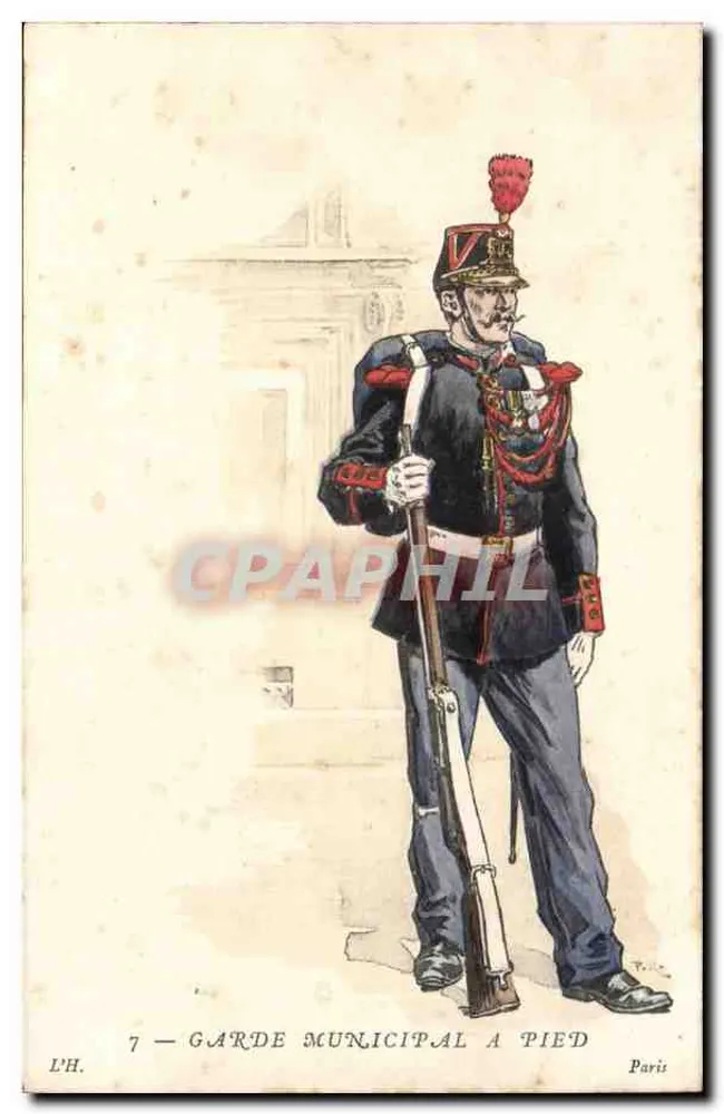 Fußpolizist — Paris — L'H. n°7 - Vorderseite