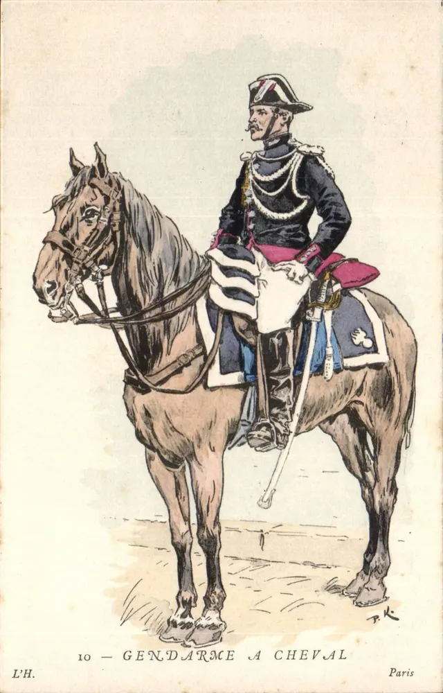 Reiternder Gendarm — Serie L'H. Nr. 10 — Verlag Paris - Vorderseite