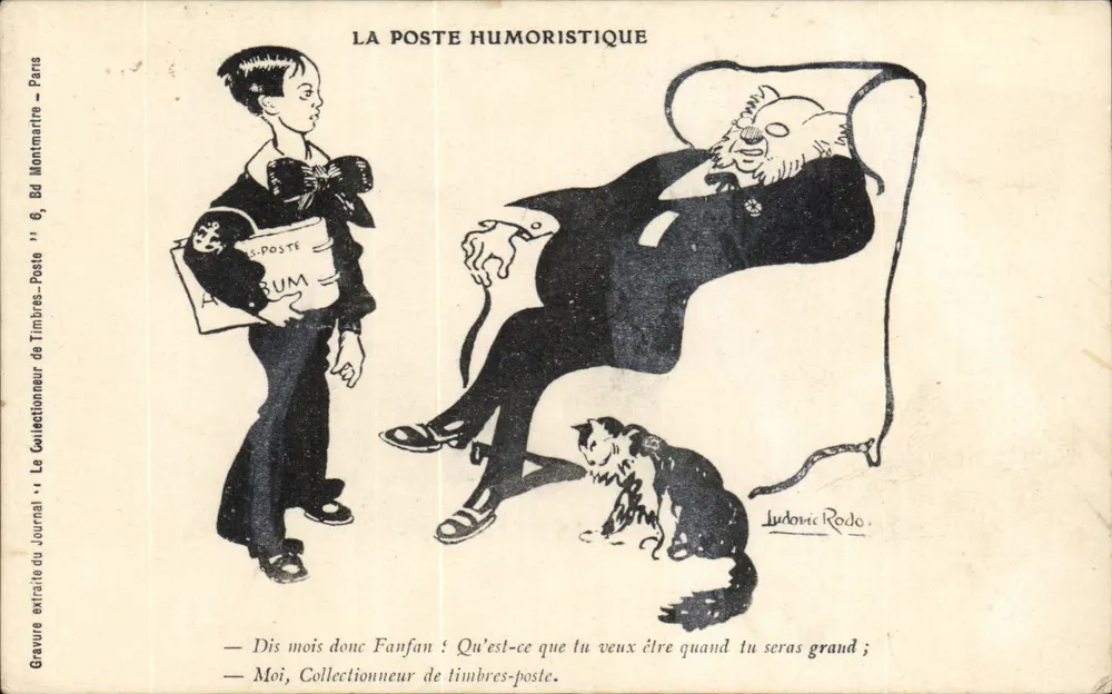 La Poste Humoristique — Caricature de Ludovic Rodo — Gravure extraite du Journal « La Poste » - Vorderseite