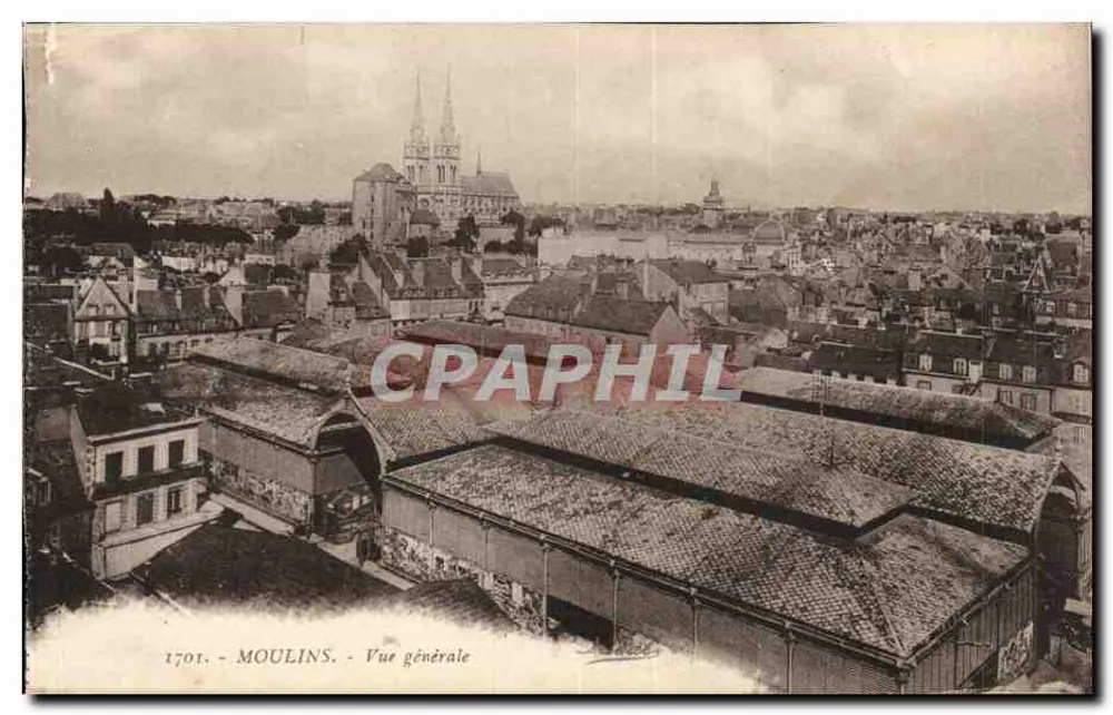 Moulins - Vista geral — editor Béguin & Viéthy, n° 1701 - Frente