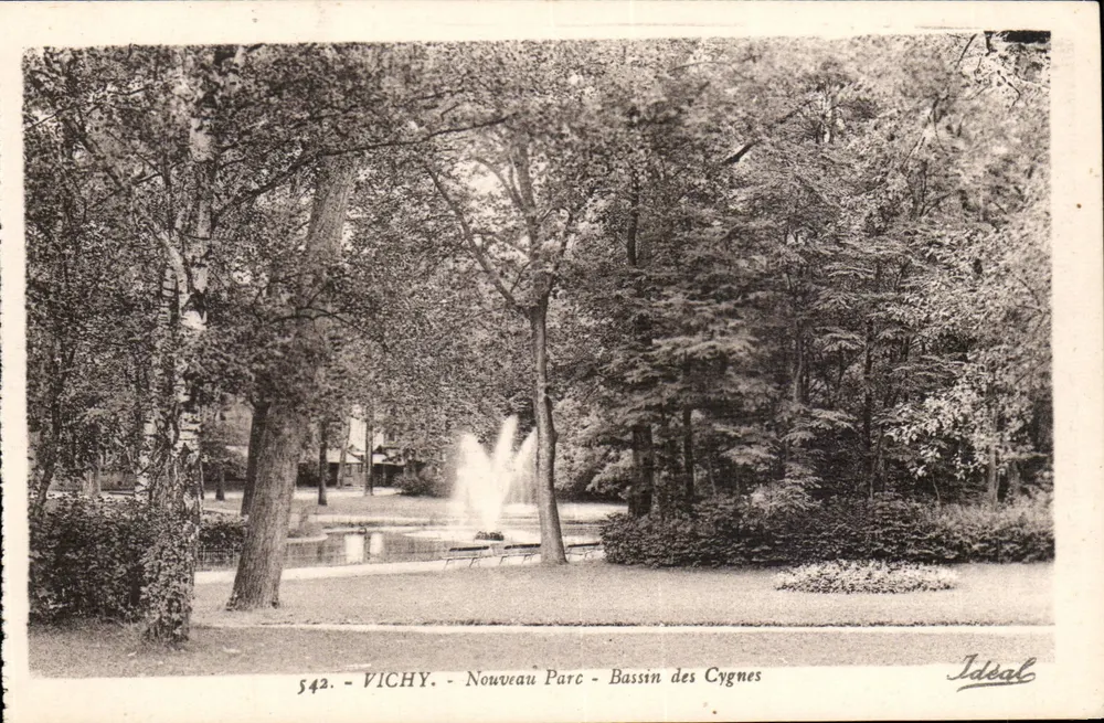 Vichy - Neuer Park - Schwannenteich — Ideal, n° 542 - Vorderseite