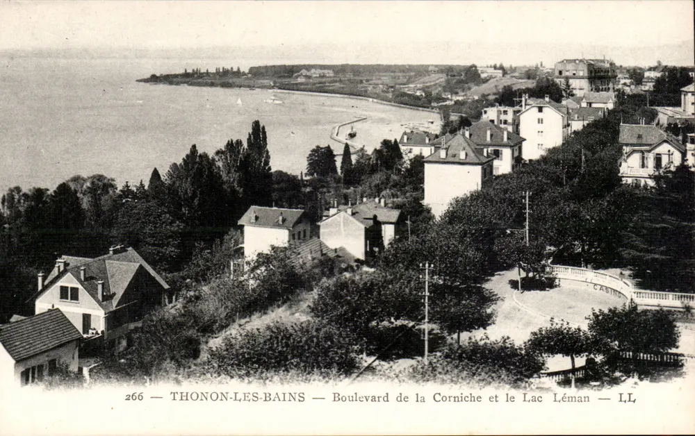 Thonon-les-Bains — Boulevard de la Corniche und See Léman — LL, n° 266 - Vorderseite