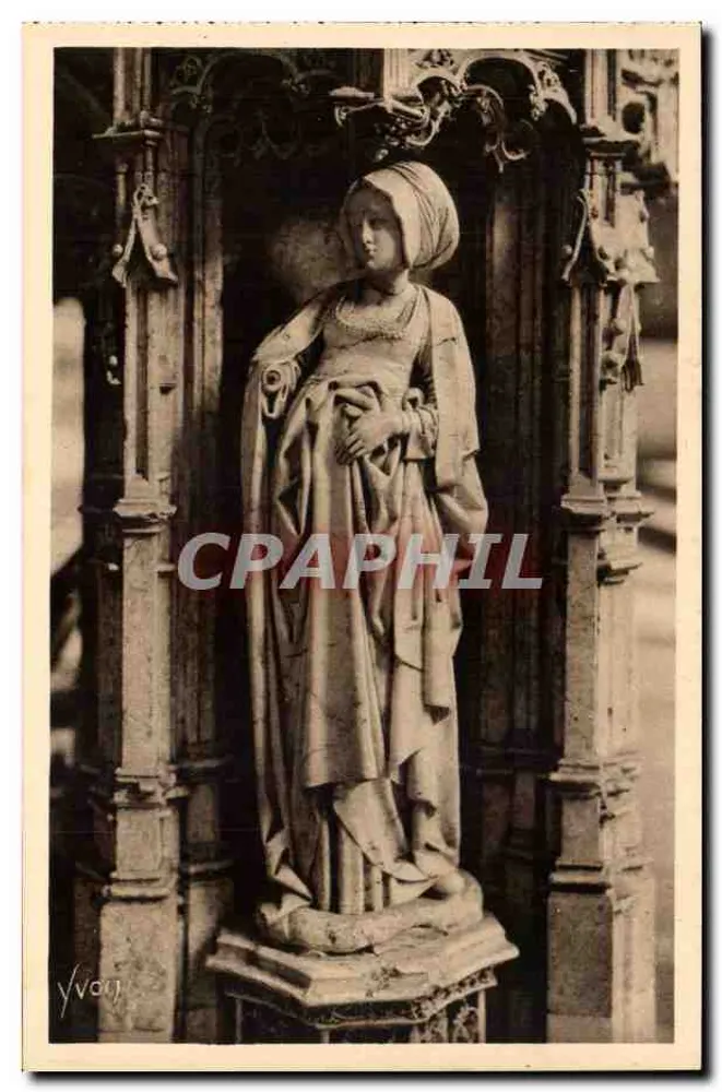 Statue der Sibylle Nurembert — Kirche von Brou, Bourg (Ain) — Éditions d'Art Yvocj - Vorderseite