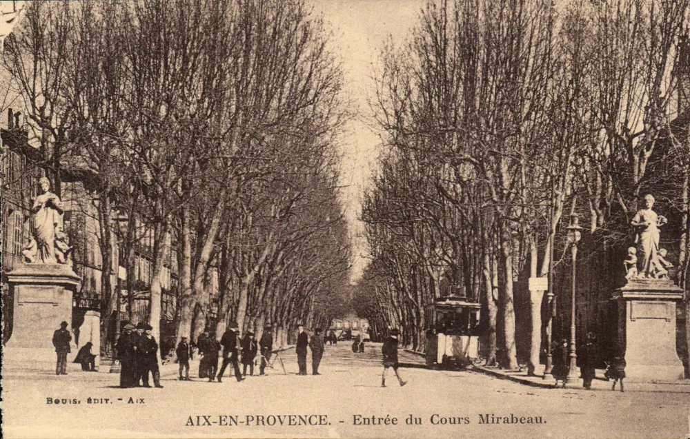 Aix-en-Provence — Entrada do Cours Mirabeau — Bouis, editor - Aix - Frente