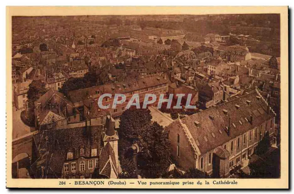 Besançon (Doubs) — Panoramablick vom Dom aus — n°204 - Vorderseite