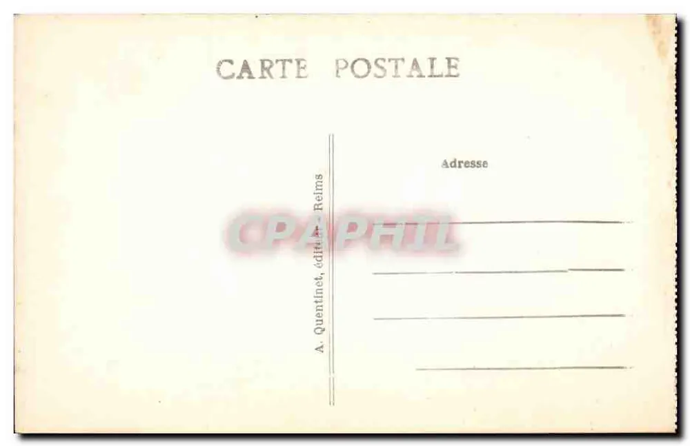 Reims — A Catedral — A. Quintinet, editor Reims, n°190 - Verso