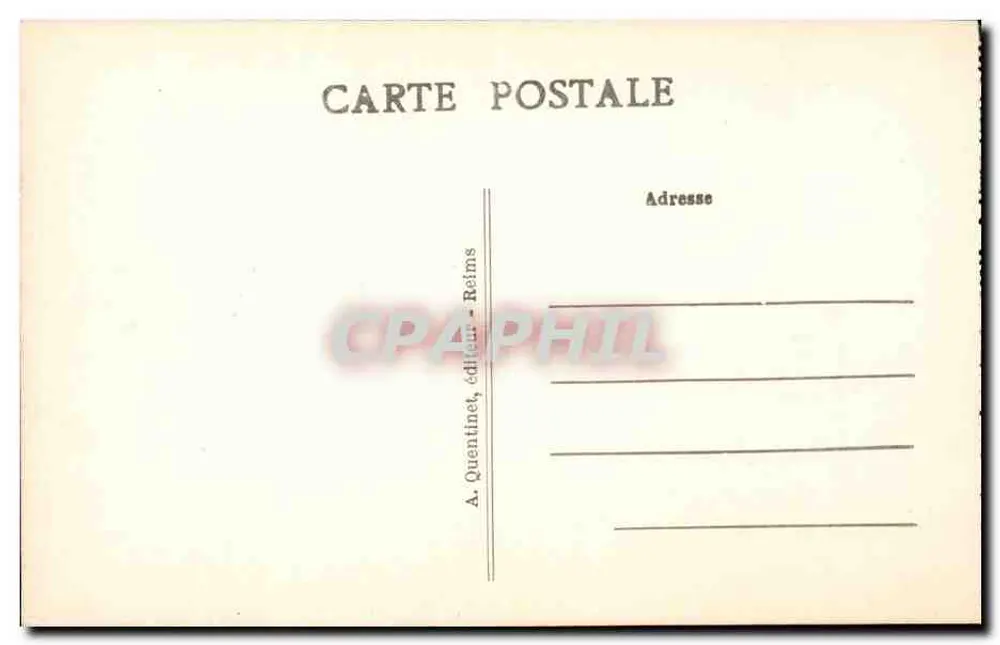 Reims — A Gare — A. Quantinet, editor - Reims - Verso