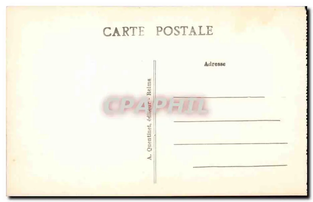 Garten der Gansfuß — Reims — A. Quentinet, Verleger - Rückseite