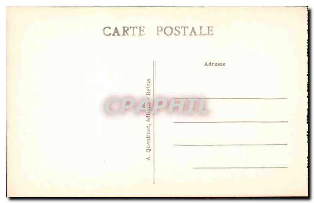 Reims — O Hotel de Ville — A. Quentinet, editor - Verso