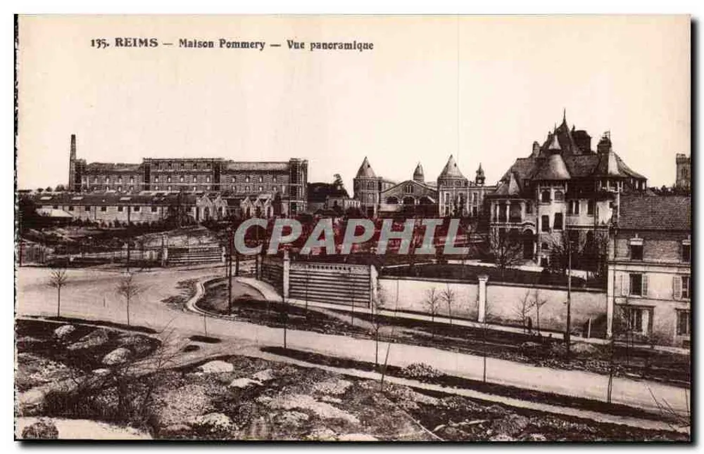 Reims — Maison Pommery — Panoramablick — A. Quentinet, Verlag, Reims - Vorderseite