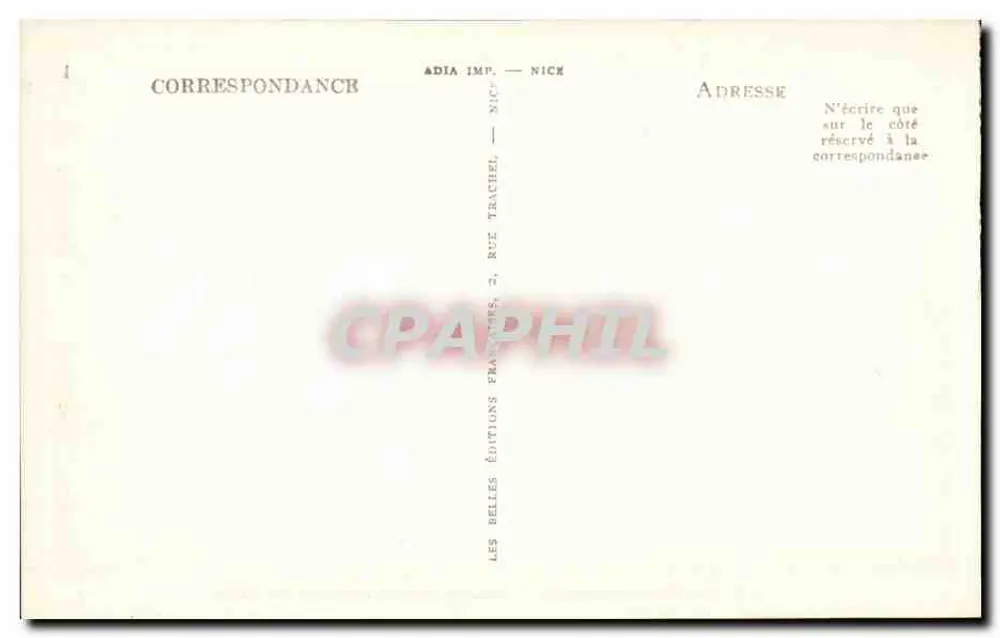 Hyères-les-Palmiers — Ansicht der Hotels und des Schlosses — Éditions Belles Lettres, Nice - Rückseite