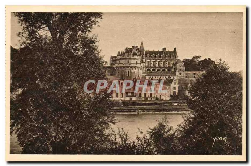 Das Schloss Amboise — von den Ufern der Loire gesehen — Art Edition YVON, Paris - Vorderseite