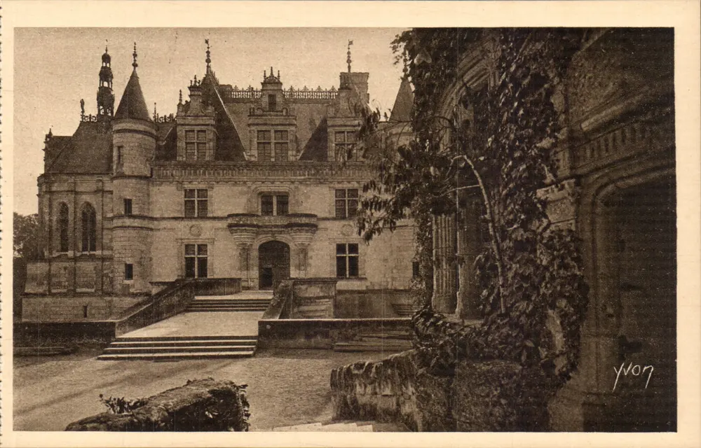 Schloss Chenonceaux — Flügel Thomas Bohier und Detail der Marks-Turm — Edition d'Art YVON - Vorderseite
