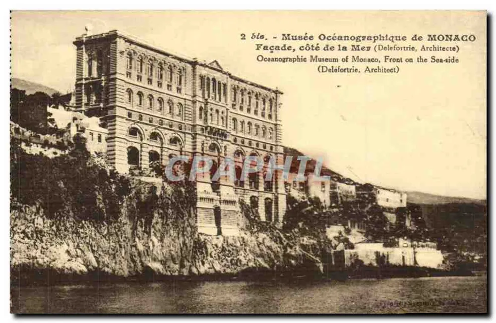 Ozeanografisches Museum von Monaco — Seeseitige Fassade — J. Gilletta et Cie, Nice - Vorderseite