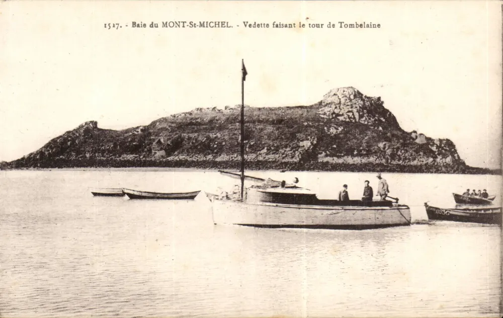 Bucht von Mont-Saint-Michel — Boot, das Tombelaine umrundet — Serie 1527, Verlag Laurent-Nel, Hermès - Vorderseite