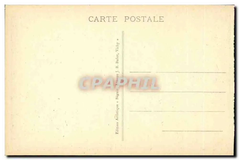 A Fábrica e o Barragem das FADES — A Auvergne Pittoresque — Editor J.B. Bulo, Vichy - Verso