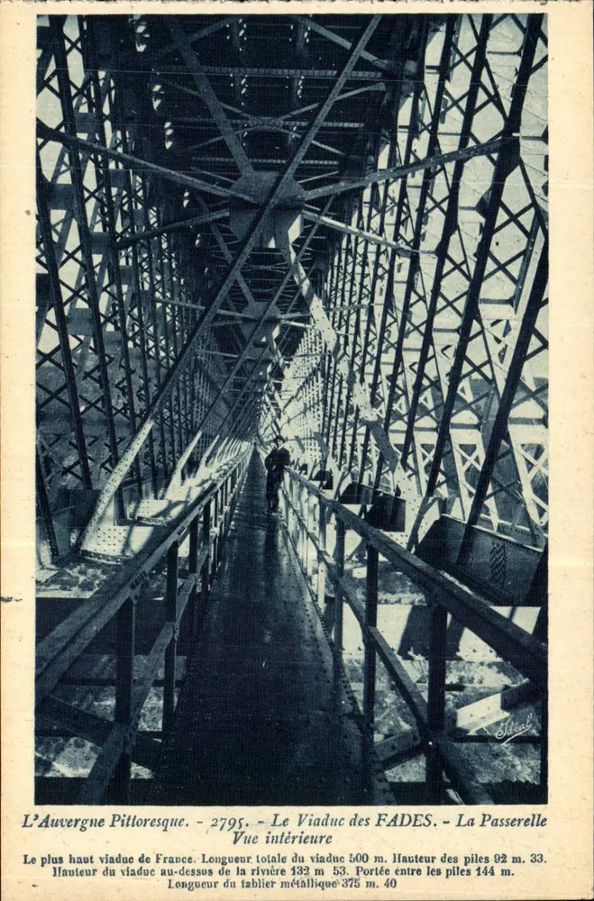 O Viaduto dos FADES — Vista interna — Edição Artística J.B. Bulot, Vichy - Frente