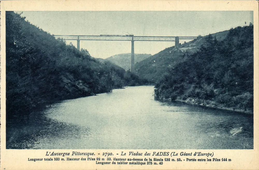 Der Viadukt der FADES (Der Riese Europas) — Die pittoreske Auvergne — Verlag J.B. Balot, Vichy - Vorderseite