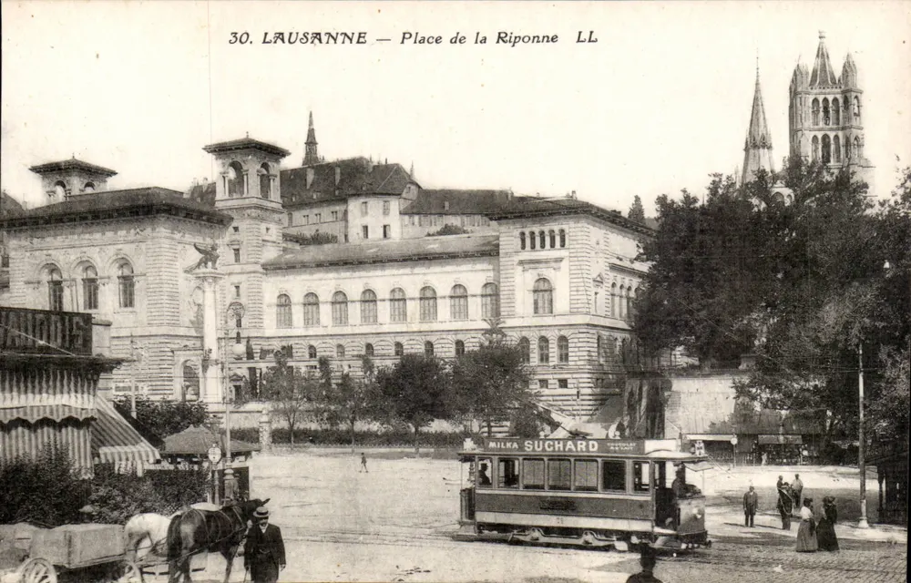 Lausanne — Place de la Riponne — Verlag LL - Vorderseite