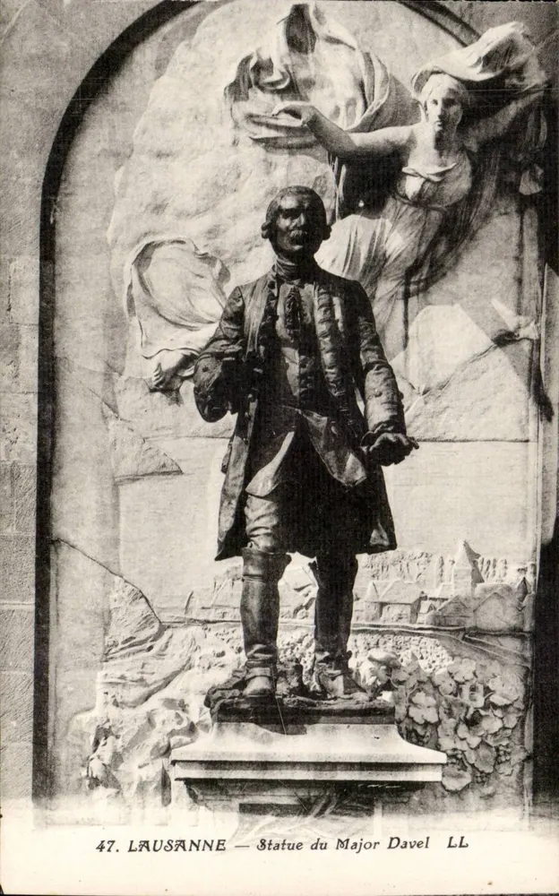 Lausanne — Statua del Maggiore Davel — LL - Recto