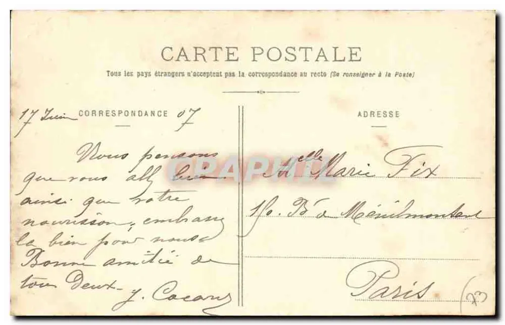 AIX-les-BAINS — O Parque — E. REYNAUD ÉDITEUR CHAMBERY, n° 1085 - Verso