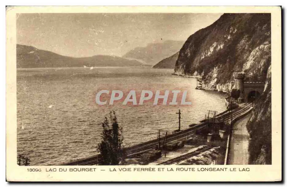 Lac du Bourget — Die Bahn und die Straße am See — Braun & Cie, Imp. Dornach - Vorderseite
