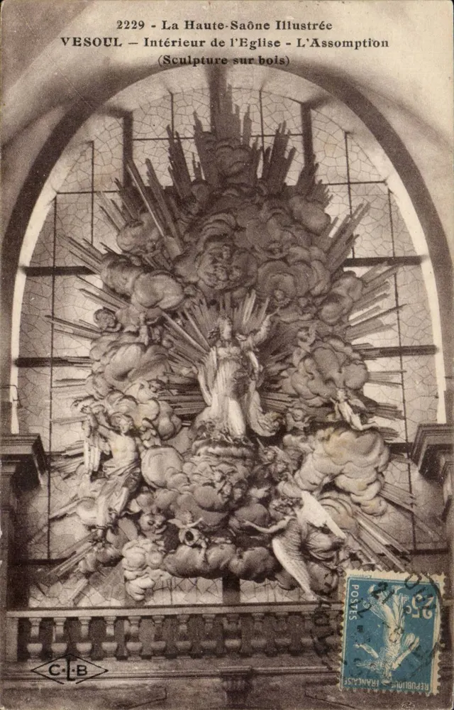 Vesoul — Innenansicht der Kirche - Die Auferstehung (Holzschnitzerei) — La Haute-Saône Illustrée n°2229 - Vorderseite