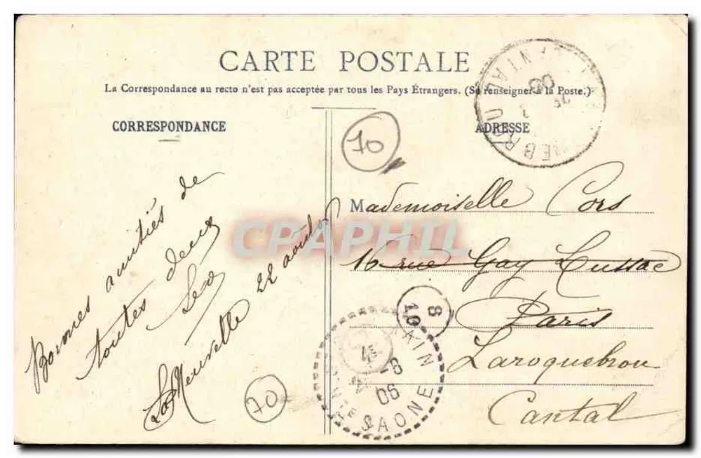 O Salto do Creux dos Curas — Servance (HA) — Imp. Ad. Welck, Saint-Dié, N° 4201 - Verso