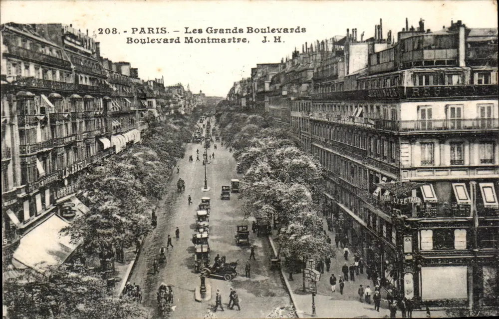 Paris — Os Grandes Boulevards, Boulevard Montmartre — J. H. — n° 208 - Frente