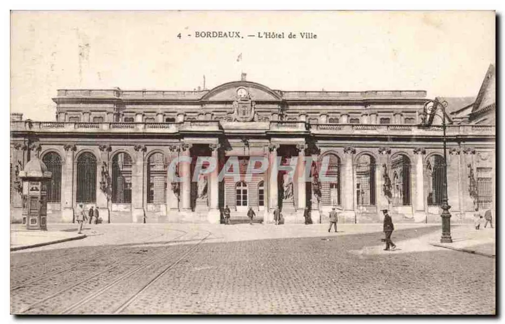 Bordeaux — O Hotel de Ville — Edição La Gopagne - Frente