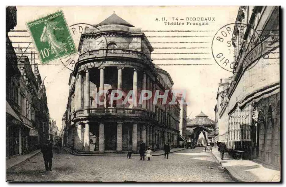 Bordeaux — Teatro Francês — A.H. 74 - Frente