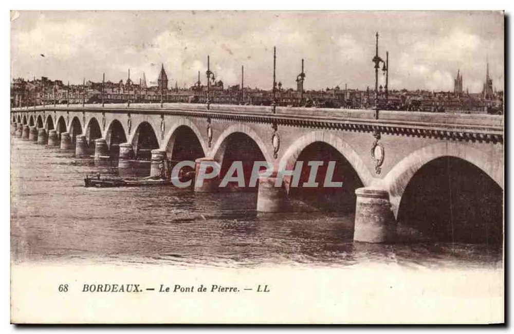 Bordeaux — O Ponte de Pierre — LL - Frente