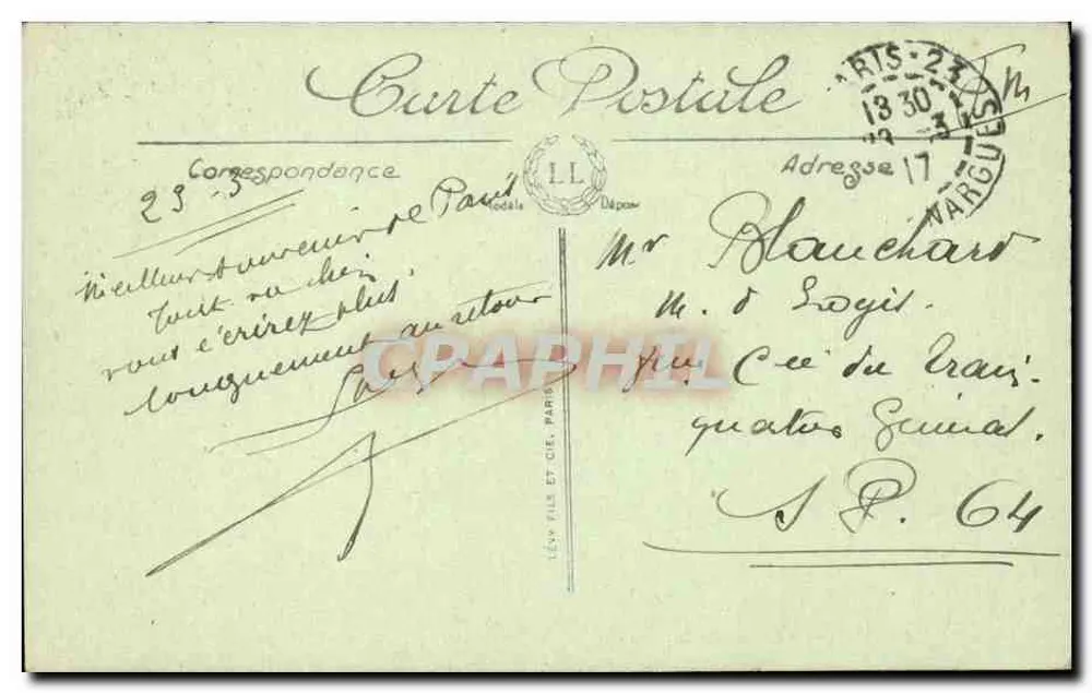 PARIS — A Colunata do Louvre — LL. n° 505 - Verso