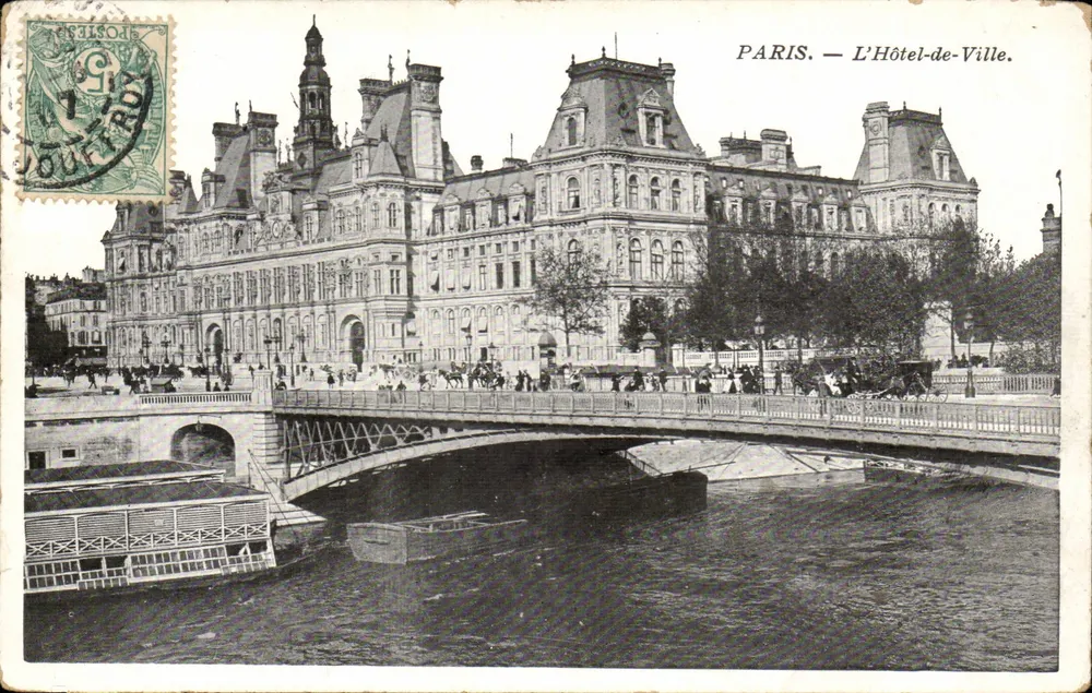 PARIS — O Hôtel-de-Ville — editor Jourdan, n° de série 175 - Frente