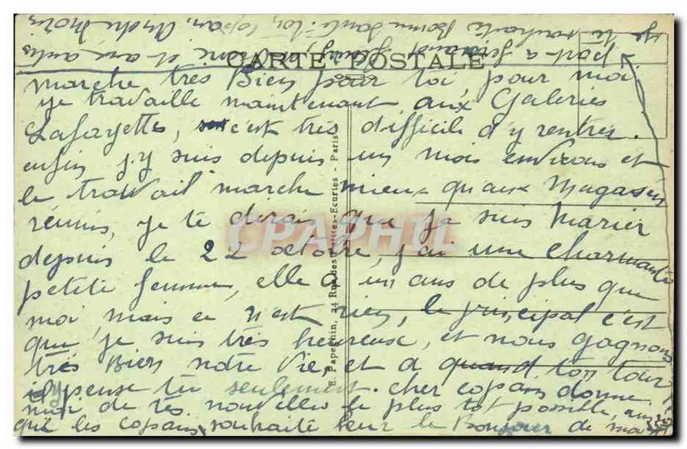 PARIS — Panorama tomado hacia la Île-St-Louis — A. P. n°488 - Reverso