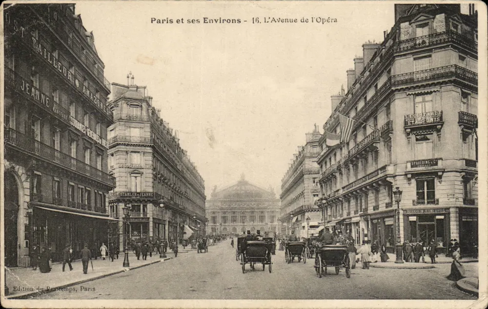 Paris e seus arredores - 16. A Avenida da Ópera — Edição do Pantelmps, Paris - Frente