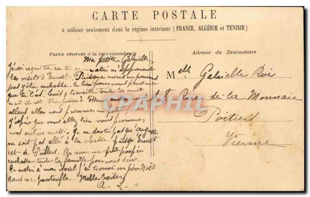 Paris - Avenue de l'Opéra — städtische Ansicht — Verlag unbekannt, Seriennummer nicht sichtbar - Rückseite