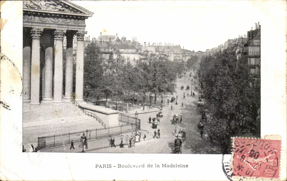 PARIS - Bulwar Madeleine — widok Pałacu Sprawiedliwości — wydawca 'PARIS' (seria nie widoczna) - Awers