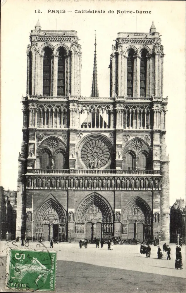 PARIS — Catedral de Notre-Dame — Editor desconhecido, n° 12 - Frente