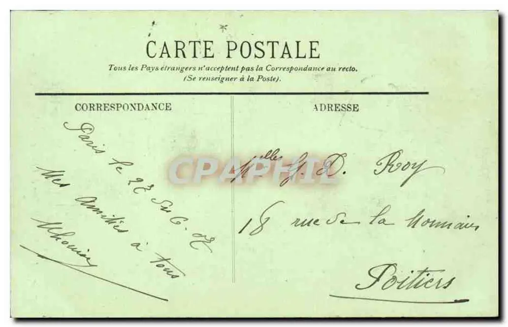 Parigi — La Torre dell'Orologio — LL. n°806 - Verso