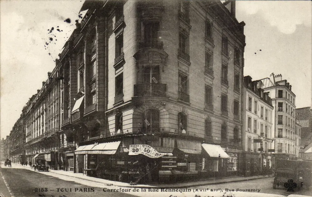 Kreuzung der Rue Rennequin (XVIIIe arr.) und Rue Fourreroiy — Paris — Verlag: Toul Paris, Nr. 2153 - Vorderseite