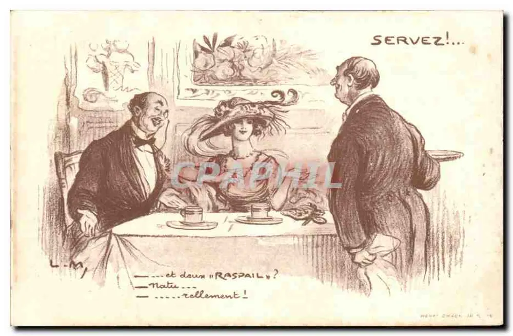 Humoristischer Gegenstand — Karikatur von Raspail — Henri Chack, Serie JH 5, 1916 - Vorderseite
