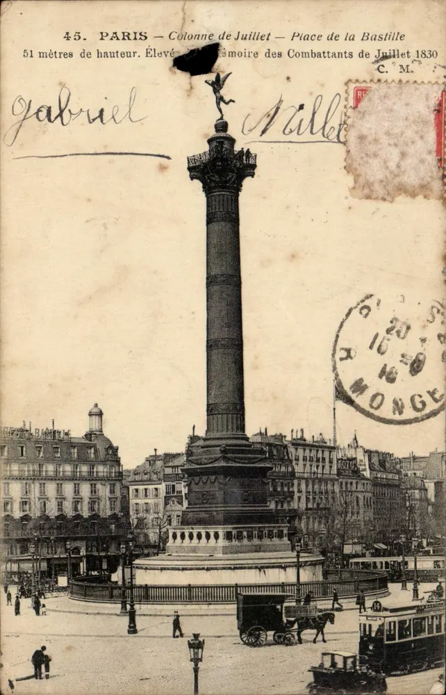 Paris — Siegessäule — Place de la Bastille — C. M. n°45 - Vorderseite